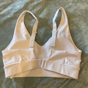 White Fabletics Sports Bra